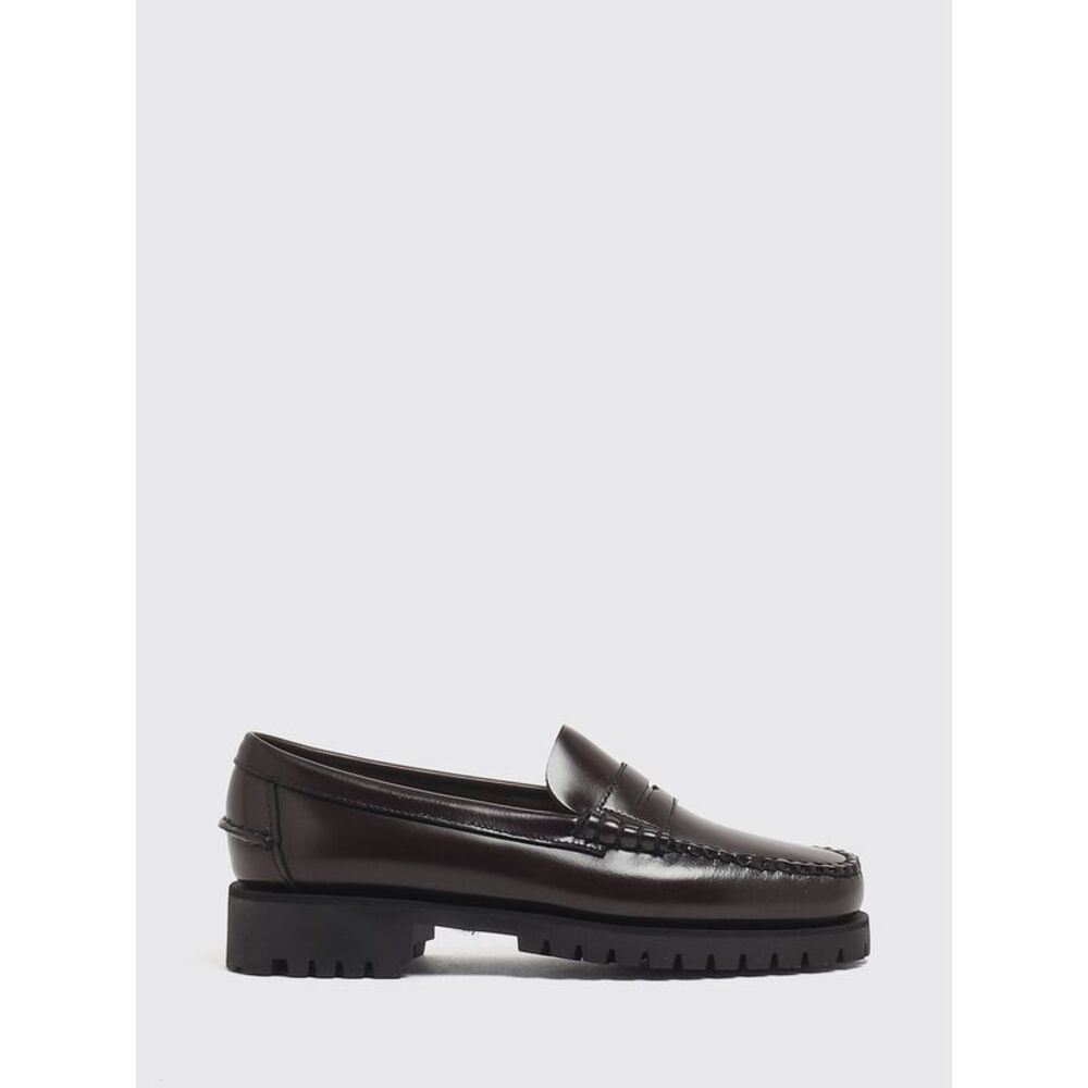 Sebago Women Sebago Smooth Leather Penny Loafers With Notched Rubber Sole